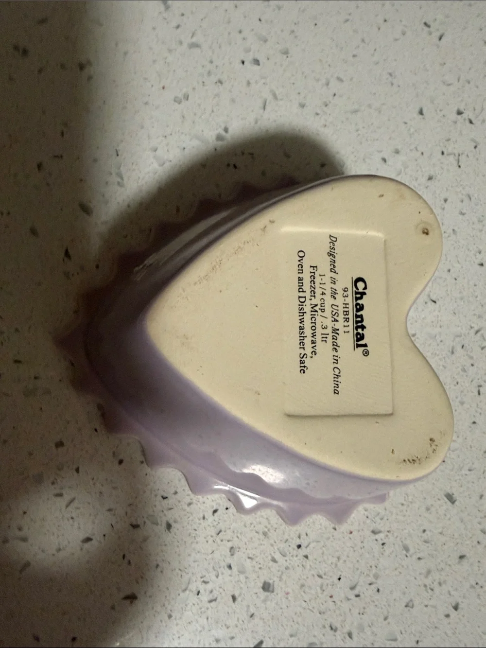 CHANTAL Heart-Shaped Ceramic Serving Bowl in Lavender